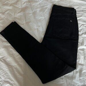 Rag & Bone Nina Black High Rise Skinny Jeans